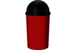 ColourMatch 30 Litre Push Top Kitchen Bin - Poppy Red